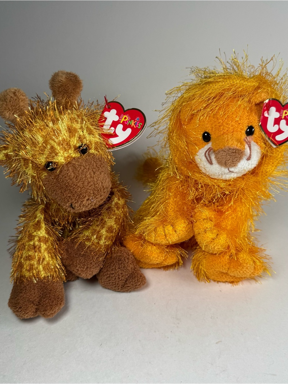 Ty Punkies Plush Vintage 2003 Lion Kitty Giraffe Treetop Orange Brown 7" W Tags